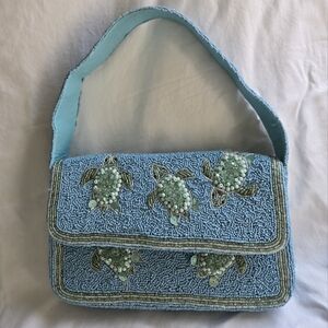 Beaded Turtle Shoulder Bag NWOT